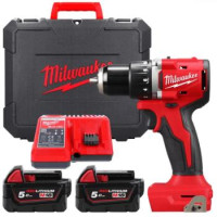 Milwaukee Шуруповерт-дрель аккумуляторная BLDDRC-502С 18В 2х5А·час 60.5Нм 0·1700об·мин ЗП M12-18C кейс 1.5кг