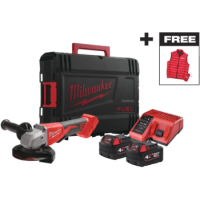 Milwaukee Шліфмашина кутова акумуляторна Milwaukee M18 BLSAG125XPD-402X 125мм 18В 2x4А·год ЗП М12-18С 11000об/хв 2.4кг кейс