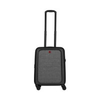 Wenger Чемодан, Syntry, пластик/текстиль, малый с отсеком для н/б 14", 4 колеса, чёрный