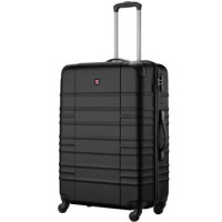 Wenger Чемодан, Amplar, большой, пластик, 4 колеса, черный