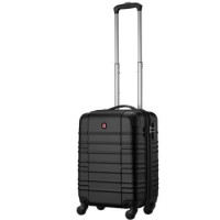 Wenger Чемодан, Amplar, малый, пластик, 4 колеса, черная