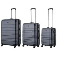 Wenger Набор чемоданов, Amplar 3 в 1, (S,M,L), пластик, 4 колеса, синий