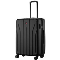 Wenger Чемодан, Oryson, средний, пластик, 4 колеса, черный