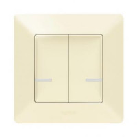 Legrand Умный беспроводной выключатель 2-клавишный (Valena Life with NETATMO.) (Слоновая кость)