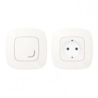 Legrand Набор упр. эл.приборами (smart-розетка + smart-выключатель) (Valena Allure with NETATMO) (Жемчужный)