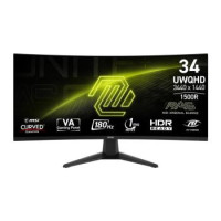 MSI Монитор 34" MAG 346CQ 2xHDMI, DP, Audio, VA, 3440x1440, 21:9, 180Hz, 1ms, sRGB 100%, CURVED, AdaptiveSync