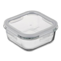 ARDESTO Контейнер для хранения пищевых продуктов Gemini 0.8л, боросиликатное стекло, пластик, квадратный, прозрачный