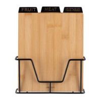 ARDESTO Набор досок кухонных на подставке Midori, 3шт, 23.5х7.5х27см, бамбук, металл