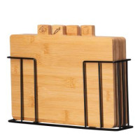 ARDESTO Набор досок кухонных на подставке Midori, 4шт, 30х5.6х20.3см, бамбук, металл