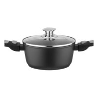 ARDESTO Кастрюля со стеклянной крышкой Gemini Bari, 2.5л, алюминий, черный