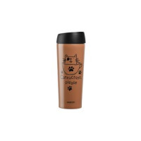 ARDESTO Термочашка Coffee time Cat 450 мл, нержавеющая сталь, мокко