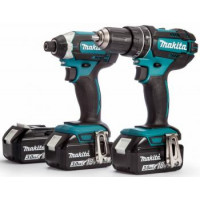 Makita Набір акумуляторного інструменту DLX2131JX1 (DHP482Z, DTD152Z, DC18RC, акум BL1830х3 шт-3.0 Аг., кейс Makpac), LXT