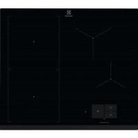 Electrolux Варочная поверхность индукционная, 60см, расширенная зона, датчик кипения, датчик жарки, сенсорный дисплей, Hob2Hood, черный