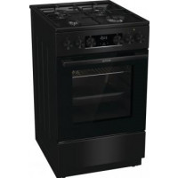 Gorenje Плита комби, 62л, 50x60см, дисплей, программатор, приготовление на пару, эмалированные реш, черный