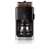 Philips Кофеварка капельная Grind&Brew, 1,2л, зерно+мол., встроенная кофемолка, черный