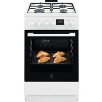 Electrolux Плита комбинированная, 57л, 50x60см, дисплей, конвекция, белый