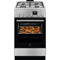 Electrolux Плита комбинированная, 58л, 50x60см, дисплей, конвекция, чугун, пар, нерж