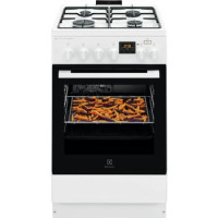 Electrolux Плита комбинированная, 58л, 50x60см, дисплей, конвекция, пар, белый