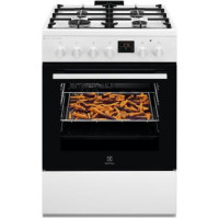 Electrolux Плита комбинированная, 58л, 60x60см, дисплей, конвекция, чугун, пар, белый