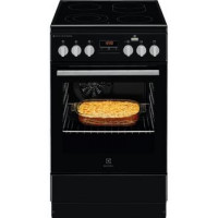 Electrolux Плита електрична склокерамічна, 58л, 50x60см, дисплей, конвекція, пара, чорний