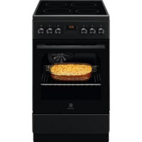 Electrolux Плита електрична склокерамічна, 54л, 50x60см, дисплей, конвекція, чорний матовий