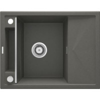 Deante Мойка кухонная Magnetic, гранит, прямоуг., с крылом, 640х500х219мм, чаша - 1, врезная, антрацит