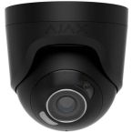 Ajax IP Wired Camera TurretCam HL black, 8MP, 4mm, hybrid illumination IR 35m, white LED 50m, PoE, True WDR, IP65, IR 35m, audio, viewing angle 75°–85°, turret, black