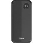 HAMA Акумулятор портативний літій-іонний Power Bank Hama 20000 мА·год, 2хUSB-C/USB-A, black