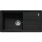 Franke Kitchen sink Malta, fragranite, rectang., with drainboard, 780х435х200mm, bowl - 1, over-mounted, swivel, BSG 611-78, matt black