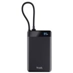 Trust Акумулятор портативний літій-іонний power bank Trust Fiera, 10000мА·год, 2хUSB-C, 20W, PD/QC 3.0, чорний