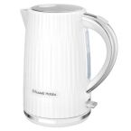 Russell Hobbs Электрочайник Eden, 1.7л, нержавеющая сталь, пластик, белый