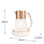 Russell Hobbs Электрочайник Calm, 1.7л, стекло, музыка, подсветка, сенсор, бело-медный