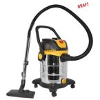 2E Пилосос професійний 2E PowerClean 30S 1200Вт 17кПа контейнер 30л розетка 220В/2000В вологе/сухе прибирання функція повітродувки IPX4 6.3кг