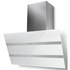 Faber Вытяжка наклонная, 80см, 1219м3ч, Steelmax Ev8 Led Wh A80, белый+нерж