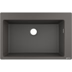 Hansgrohe Мойка кухонная S51, гранит, прямоуг., без крыла, 770х510х190мм, чаша- 1, накладная, S510-F660, серый камень