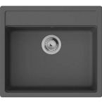 Hansgrohe Мойка кухонная S52, гранит, прямоуг., без крыла, 570х510х180мм, чаша- 1, встраиваемая, S520-F510, cерый камень