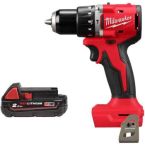 Milwaukee Шурупокрут-дриль ударний акумуляторний Milwaukee M18 BLPDRC-0 18В 1х2А·год 60Нм 0-1700об/хв 1.5кг без ЗП