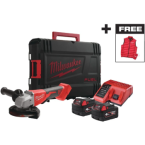 Milwaukee Шліфмашина кутова акумуляторна Milwaukee M18 BLSAG125XPD-402X 125мм 18В 2x4А·год ЗП М12-18С 11000об/хв 2.4кг кейс