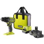 Ryobi Шуруповерт-дрель аккумуляторный ONE+ RDD18-2C415S 18В 1х4А·ч 1х1.5А·ч ЗУ 52Нм 450·1750об·мин 1.3кг сумка