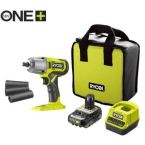 Ryobi Гайковерт ударный аккумуляторный ONE+ RIW18-1C20SA3 18В АКБ 1х2А·ч 2600об·мин 800Нм 1/2" 3 скорости 1.7кг сумка