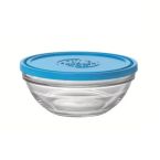 Duralex Контейнер Lys Carre кругл. с синей крышкой, 17 см, 970 мл