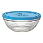 Duralex Контейнер Lys Carre кругл. с синей крышкой, 23 см, 2400 мл