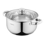 ARDESTO Кастрюля Gemini Gourmet, стеклянная крышка, 3.8 л, нержавеющая сталь