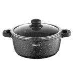 ARDESTO Кастрюля со стеклянной крышкой Gemini Anzio, 3.1л, алюминий, черный