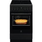 Electrolux Плита электрическая стеклокерамическая, 57л, 50x60см, дисплей, конвекция, черный мат.