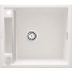 Deante Мойка кухонная Magnetic, гранит, квадрат, без крыла, 560х500х219мм, чаша - 1, накладная, алебастр