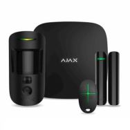 Ajax Комплект охранной сигнализации HDR StarterKit Cam Plus, hub 2 plus, motioncam HDR, doorprotect, spacecontrol, jeweller, беспроводной, черный