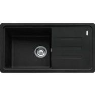 Franke Kitchen sink Malta, fragranite, rectang., with drainboard, 780х435х200mm, bowl - 1, over-mounted, swivel, BSG 611-78, matt black