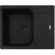 Franke Мойка кухонная Franke Urban, фрагранит, прямоуг., с крылом, 620х500х220мм, чаша- 1, врезная, оборотная,UBG 611-62, черный матовый
