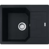 Franke Kitchen sink Urban, fragranite, rectang., with drainboard, 620х500х220mm, bowl - 1, built-in, UBG 611-62, matt black